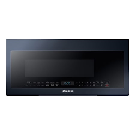 Samsung Bespoke Over-the-Range 2.1 cu. ft. Sensor Cooking Microwave in Fingerprint Resistant Navy Steel ME21A706BQN